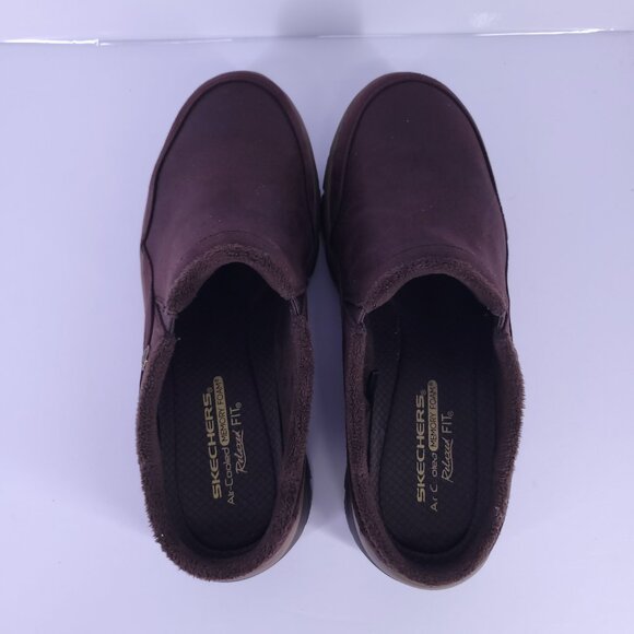 Skechers Easy Going Latte Women's 8 Chocolate Faux Fur Clogs Slip On Memory Foam - Picture 8 of 12